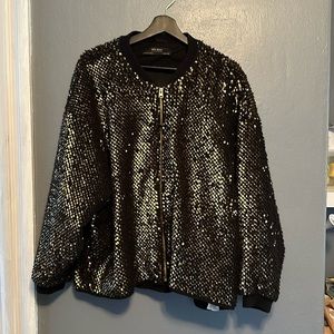 Zara bomber jacket sequins size Small. Never worn.